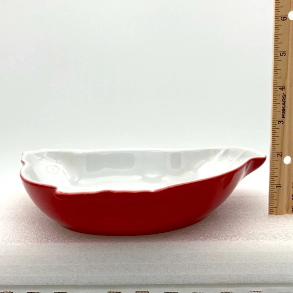 Pair of Vintage Sur La Table Red Chicken Ceramic Baking Dishes